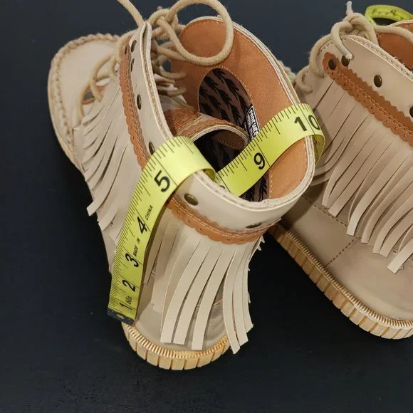 CODE WEST CRAE CRAE WOMENS BEIGE MOCASSIN SLIPPER BOOTIES SIZE 10M - Picture 7 of 12